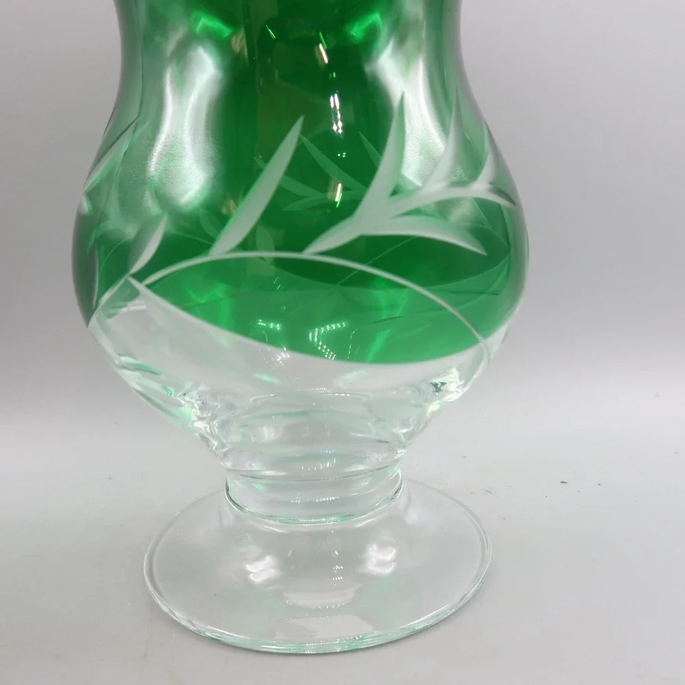 Lenox‎ Petite Floral Christmas Emerald Green Hurricane Candle Holder 8
